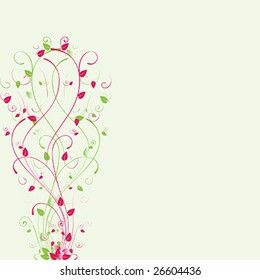 Floral background with place for text