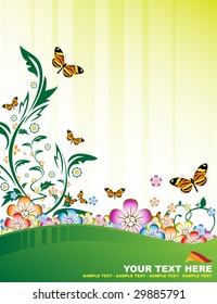 Floral background with place for text