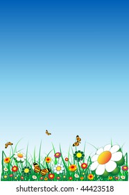 Floral background with place for text