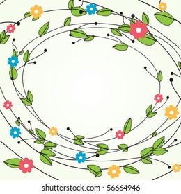Fondo floral con lugar para texto