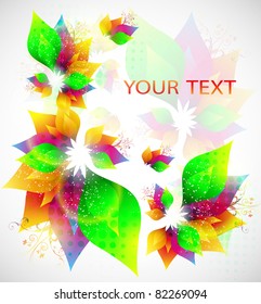 Floral background with place for text