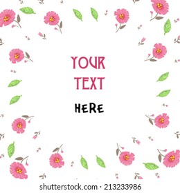 Floral background. with place for text .  Can be used for wallpapers, backgrounds,surface textures. Vintage seamless floral background