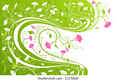 Floral background with place for your text, vector