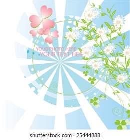 Floral background with place for your text. May be use as nice photo frame