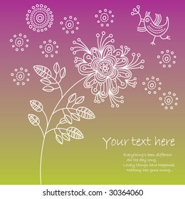 floral background with place for your text
