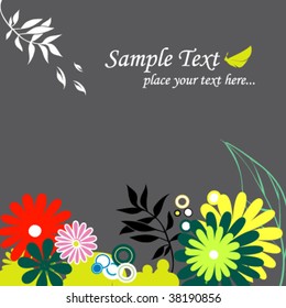 fondo floral con lugar para el texto