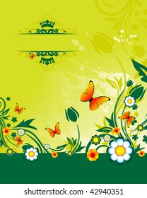 Floral background with place for your text