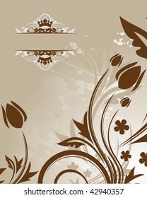 Floral background with place for your text