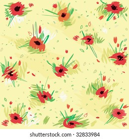 Floral background, poppies.