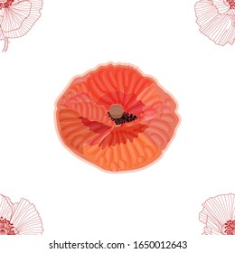 Floral background with poppies. seamless pattern. Flourish seamless textured wallpaper for greeting card.