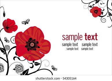 floral background with poppys
