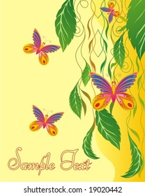 Floral background for postcard