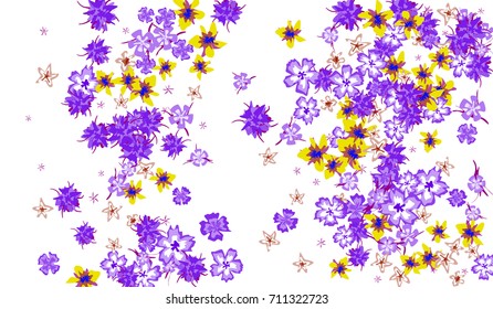 Floral Background for Postcard, Wedding Invitation, Greeting Card, Book Cover. Horizontal Rectangular Background in Retro Style with Small Flowers