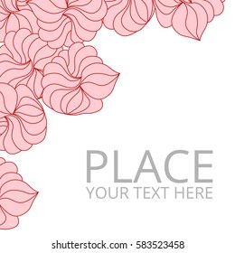 Floral background for postcards and banners. Vector Illustration.