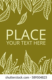 Floral background for postcards and banners. Vector Illustration.