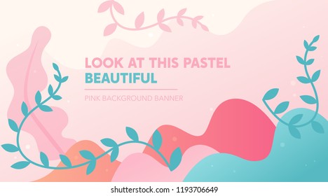 Floral background poster art. Modern vector illustration concept web banner, cover, poster,banner, decorative pattern, modern wedding invitation cards . Pastel nature vector design.