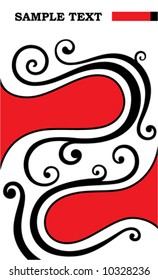 Floral background in red
