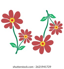 fundo floral com flores vermelhas	