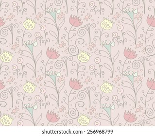 Floral background. Retro style.