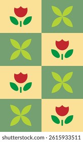 Floral background in retro style