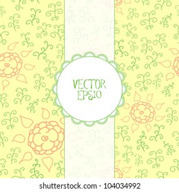 Floral background in retro style. Vector eps10 illustration