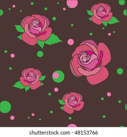 Floral background with rose. Vector Illustration