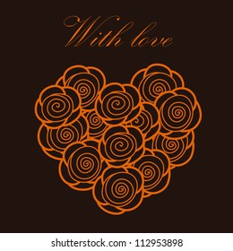 Floral background of roses