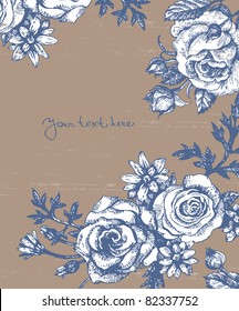 Floral background with roses