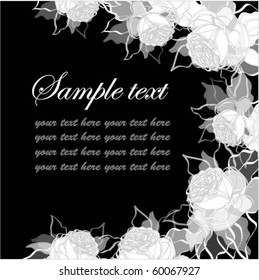Floral background. Roses. eps10
