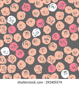 floral background with roses. seamless vector illustration for your design