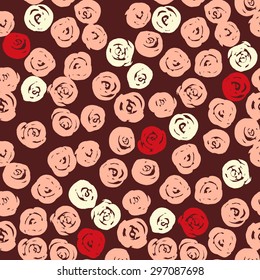 floral background with roses. seamless vector illustration for your design