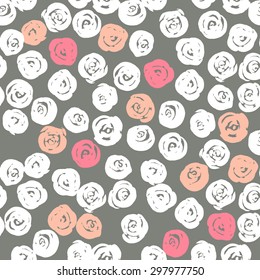 floral background with roses. seamless vector illustration for your design
