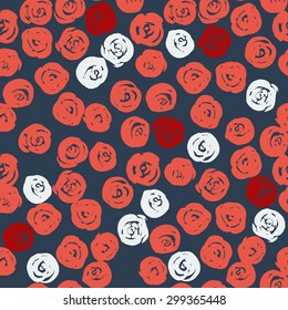 floral background with roses. seamless vector illustration for your design