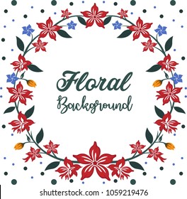 Floral Background Round Frame