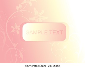 floral background with sample text
