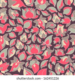 Floral background seamless continuous floral pattern. Floral background with flower in vector .