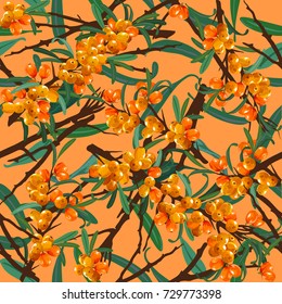 Floral background. seamless pattern.  Berries  ??