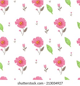 Floral background. Seamless pattern can be used for wallpapers, pattern fills, web page backgrounds,surface textures. Vintage seamless floral background