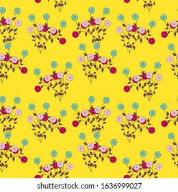 Floral Background. Seamless Pattern With Floral Motifs able to print for cloths, tablecloths, blanket, shirts, dresses, posters, papers.