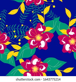 Floral Background. Seamless Pattern With Floral Motifs able to print for cloths, tablecloths, blanket, shirts, dresses, posters, papers.