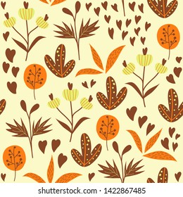 Floral Background Seamless Pattern - Summer Spring Illustration