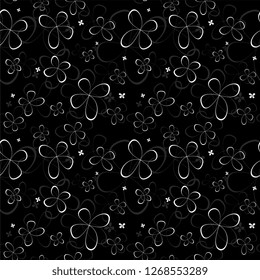 Floral background. Seamless pattern.Vector.