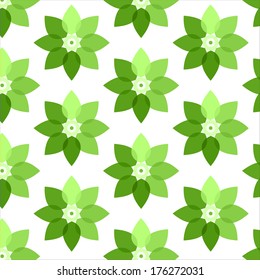 Floral Background. Seamless texture with green flowers. Vector art for your design