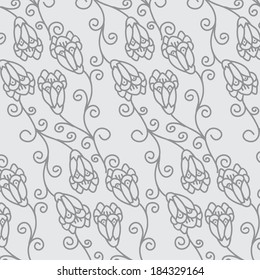 Floral background. seamless texture with stylized flowers