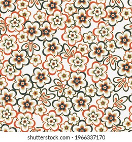 Floral background. Seamless vector pattern