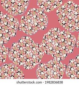 Floral background. Seamless vector pattern for design and fashion prints. 
