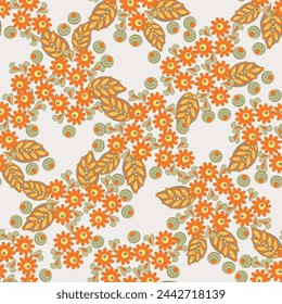 Floral background. Seamless vector pattern