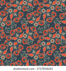 Fondo floral. Patrón de Vector sin costuras