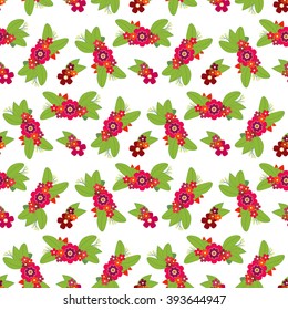 Floral background, seamless vector floral pattern for cushion, pillow, bandanna, silk kerchief or shawl fabric print. Texture for clothes and bedclothes