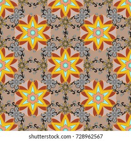 Floral background. Seamless vector pattern. Nice fabric pattern.
